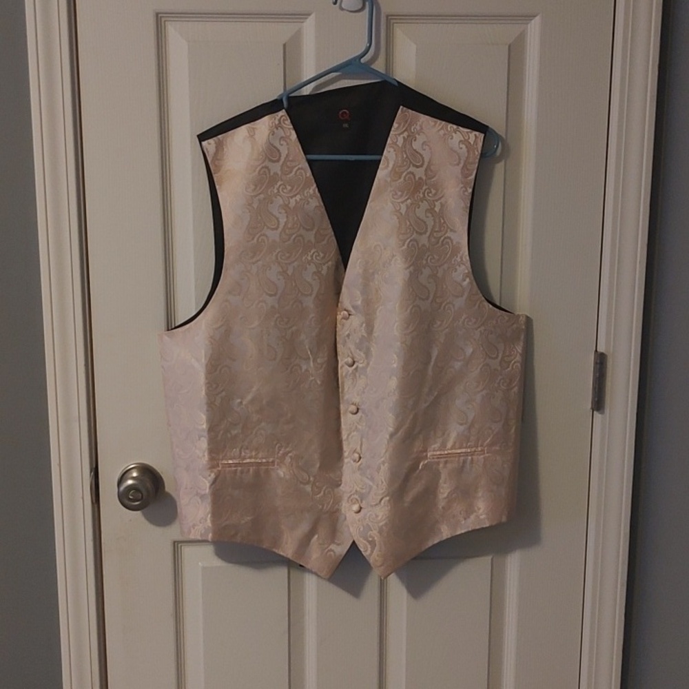 Peach Button-Up Vest